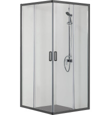 Душевой уголок Aquanet ARI KV 09020BL 900x900x2000 мм квадратный черный/прозрачное стекло AQ ARI KV 09020BL
