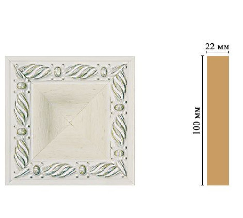 Вставка декоративная DECOMASTER D207-15 100х100х22 мм D207-15