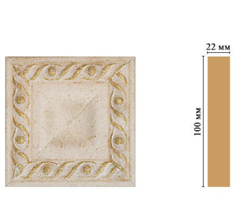 Вставка декоративная DECOMASTER D207 100x100x22 мм D207-41
