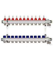 Комплект коллекторов Ридан SSM-11RF set 11 контуров с расходомерами и кронштейнами 088U0961R