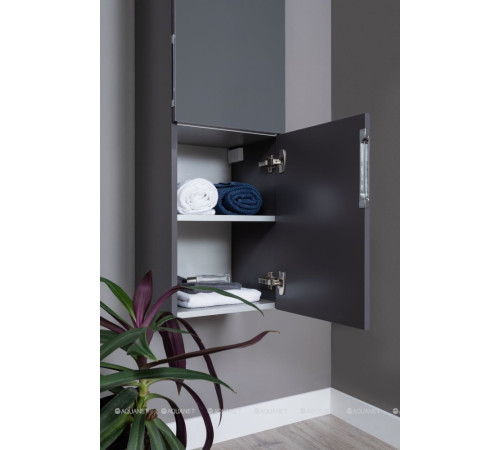 Шкаф-пенал Aquanet Алвита 35 серый антрацит 00240197