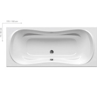 Ванна акриловая RAVAK Campanula II 180х80 см белая CB21000000