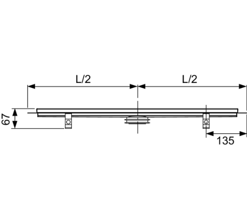 Комплект для установки дренажного канала TECE drainline 700 мм нержавеющая сталь с лотком под плитку 660005/600700/660003/600770/660015/650004