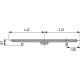 Комплект для установки дренажного канала TECE drainline 700 мм нержавеющая сталь с лотком под плитку 660005/600700/660003/600770/660015/650004