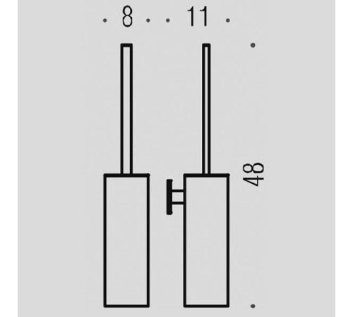 Ершик для туалета подвесной Colombo Design Look хром B1607.CR