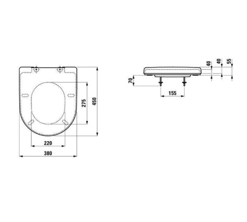 Сиденье для унитаза Laufen Pro белое 8.9195.1.300.003.1