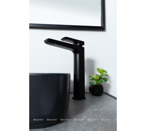 Смеситель для умывальника высокий Allen Brau Infinity излив 151 мм черный матовый 5.21002-31