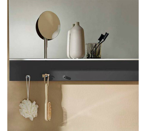 Зеркало с полкой и подсветкой Burgbad Eqio 90х76.9х15 см серый SEZQ090F2010