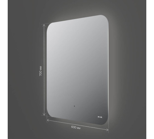 Зеркало с LED-подсветкой и ИК-сенсором AM.PM X-Joy 60 см закругленные углы M85MOX10601S1