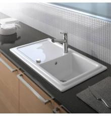 Кухонная мойка Duravit Cassia 86х51 см встраиваемая белая 7513860000