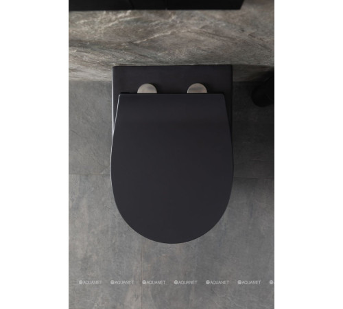 Унитаз подвесной Allen Brau Reality Rimless без сиденья 530x365 мм черный 4.32006.31