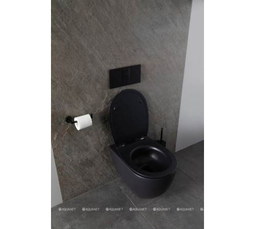 Унитаз подвесной Allen Brau Reality Rimless без сиденья 530x365 мм черный 4.32006.31