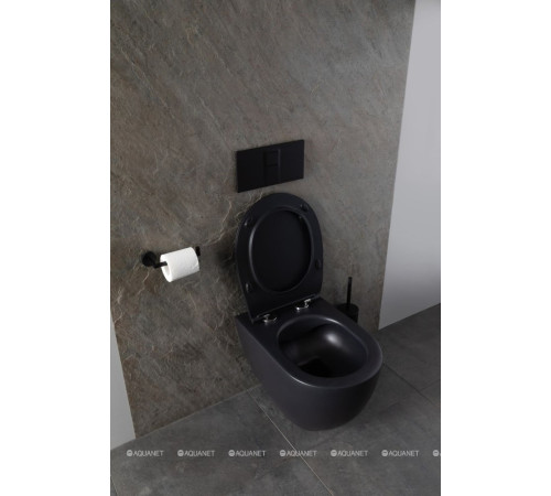 Унитаз подвесной Allen Brau Reality Rimless без сиденья 530x365 мм черный 4.32006.31