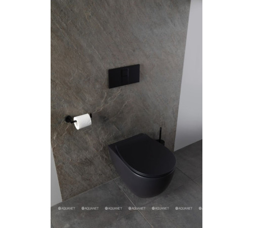 Унитаз подвесной Allen Brau Reality Rimless без сиденья 530x365 мм черный 4.32006.31