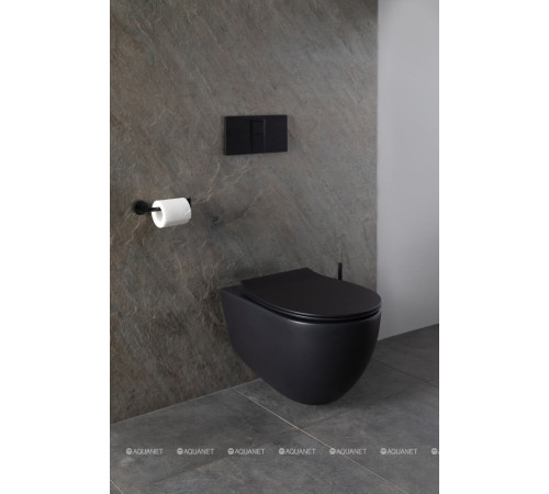 Унитаз подвесной Allen Brau Reality Rimless без сиденья 530x365 мм черный 4.32006.31