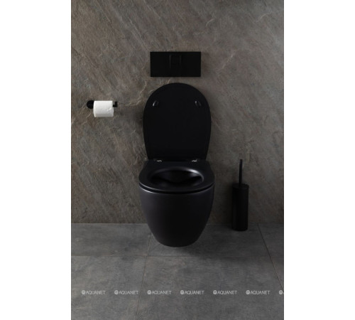 Унитаз подвесной Allen Brau Reality Rimless без сиденья 530x365 мм черный 4.32006.31