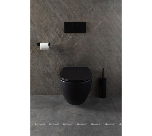 Унитаз подвесной Allen Brau Reality Rimless без сиденья 530x365 мм черный 4.32006.31