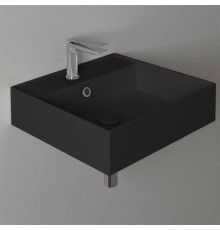 Раковина подвесная Simas Agile 51х46 см 1 отверстие с переливом черный матовый AG51 nero matt