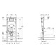 Инсталляция для унитаза Geberit Duofix Delta 112 см с креплением и клавишей Delta50 458.128.DW.2