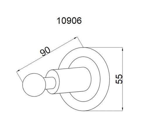 Крючок для ванной Boheme Murano подвесной хром 10906-W-CR
