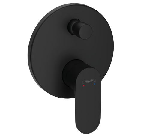 Смеситель для душа Hansgrohe Rebris S однорычажный скрытого монтажа черный матовый 72466670