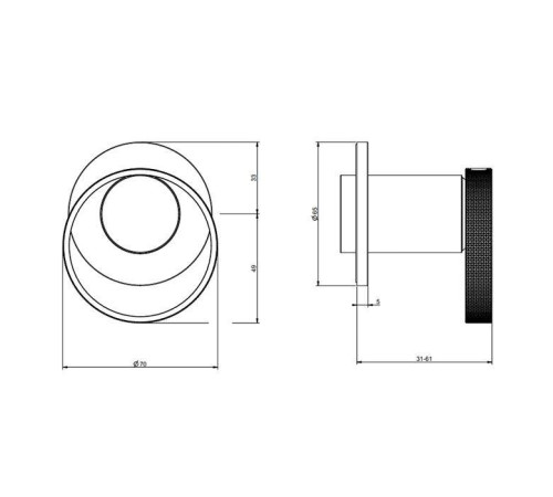 Смеситель для душа Gessi Anello встраиваемый на 1 выход внешняя часть Finox Brushed Nickel 63409#149