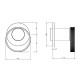 Смеситель для душа Gessi Anello встраиваемый на 1 выход внешняя часть Finox Brushed Nickel 63409#149