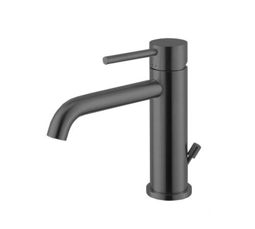 Смеситель для раковины Newform X-STEEL 316 с донным клапаном излив 145 мм PVD Brushed gun metal 69610X.59.064