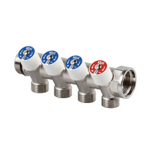 Коллектор распределительный SR Rubinetterie 4 выхода 1 x 1/2 0054-2500N400