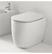 Унитаз безободковый пристенный Kerasan Nolita 55х35 см белый глянцевый 531801