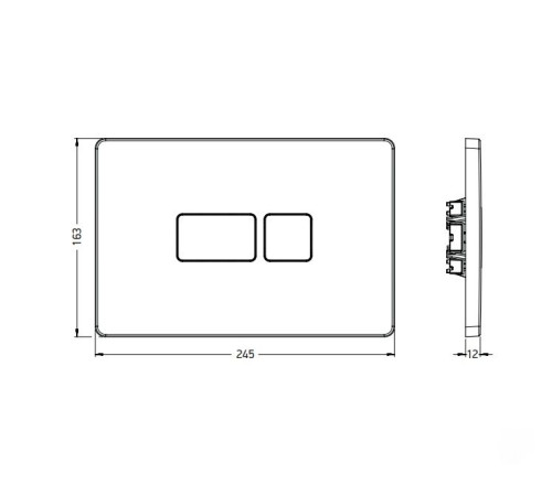 Клавиша смыва Artceram A16 245х163 мм 2 режима белый глянцевый 704.000.05