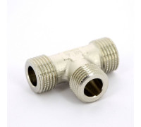 Тройник с наружной резьбой Tiemme 1/2 никелированный 1500233