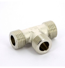 Тройник с наружной резьбой Tiemme 1/2 никелированный 1500233