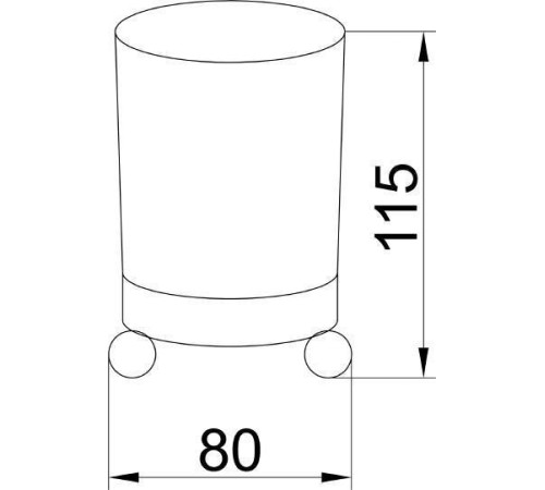Стакан настольный Boheme Hermitage 8х8х11.5 см золото глянцевое 10361