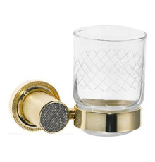 Стакан для зубных щеток подвесной Boheme Royal Cristal золото 10924-G-B