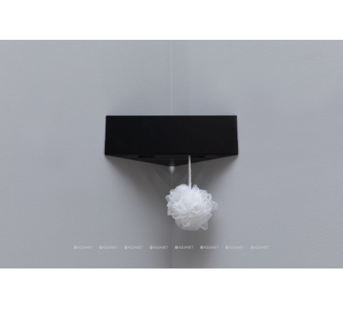 Полка Aquanet Магнум Н 280х280х120 мм угловая черный матовый 00341536