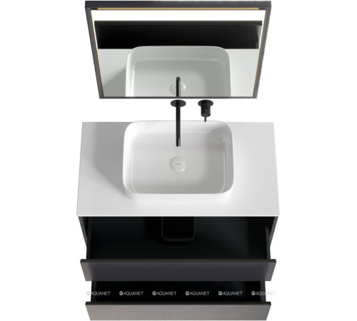 Тумба Allen Brau Activity 90 см антрацит матовый черный браш 1.34005.AM