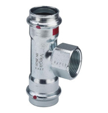 Тройник Viega Prestabo нелегированная сталь 18x1/2x18 мм 558895