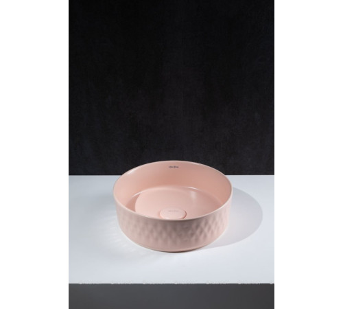 Раковина накладная Allen Brau FANTASY Romb Ø360 мм керамическая розовый 4.11033.SM