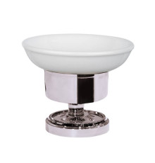 Мыльница настольная Tivoli World Bristol 160 керамическая белый хром TWBR160cr