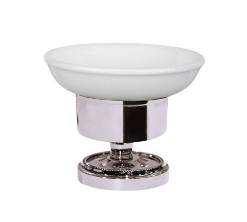 Мыльница настольная Tivoli World Bristol 160 керамическая белый хром TWBR160cr