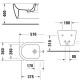 Биде подвесное Duravit ME by Starck 57х37 см 1 отверстие 2288150000