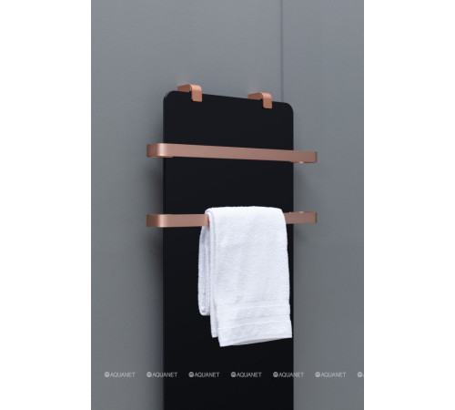 Полотенцесушитель Allen Brau INFINITY 1200х440 мм черный матовый с рейлингом 2.0 и креплением медь браш 00325631