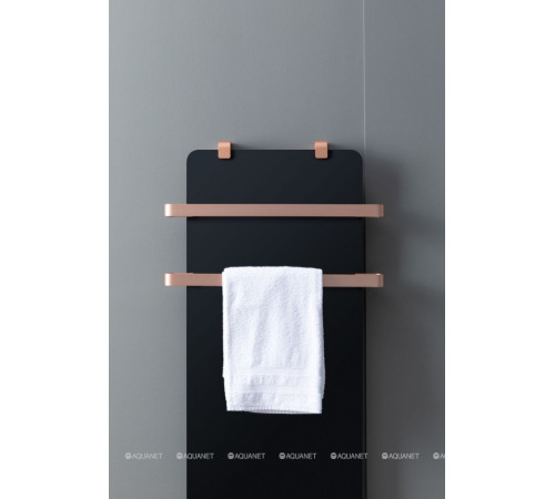 Полотенцесушитель Allen Brau INFINITY 1200х440 мм черный матовый с рейлингом 2.0 и креплением медь браш 00325631