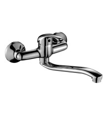 Смеситель для кухни Rossinka Silvermix A35-24 одноручный настенный с нижним изливом хром A35-24