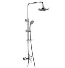 Душевая система Rossinka Silvermix A35-45 со смесителем верхним душем и 3-функциональной лейкой хром A35-45
