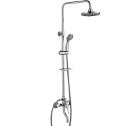 Душевая система Rossinka Silvermix A35-46 со смесителем для ванны верхним душем и поворотным изливом хром A35-46