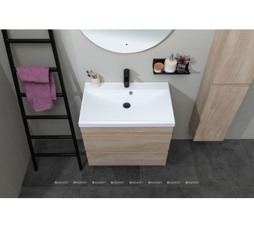 Тумба с раковиной Aquanet Нота New 75 дуб светлый 00335881