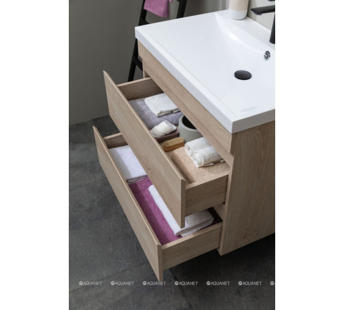 Тумба с раковиной Aquanet Нота New 75 дуб светлый 00335881