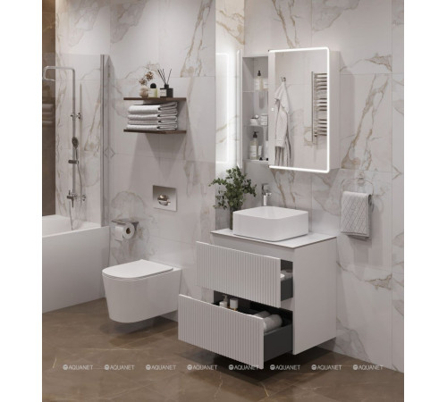 Тумба под раковину Aquanet Джейн 70 (Flat) белый матовый 00335423